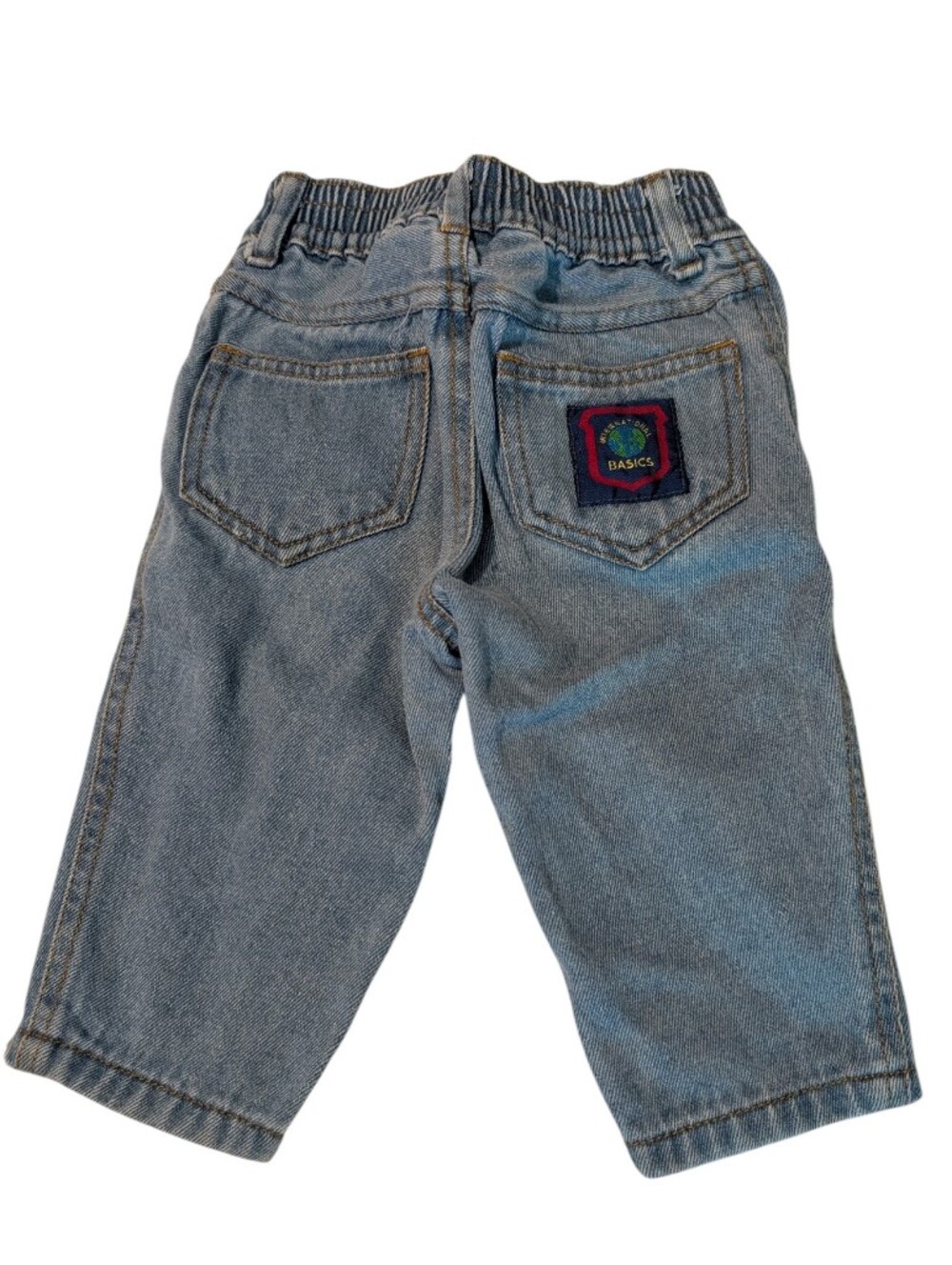 90s Vintage Infant International Basics Blue Denim Jeans 12‎ Months